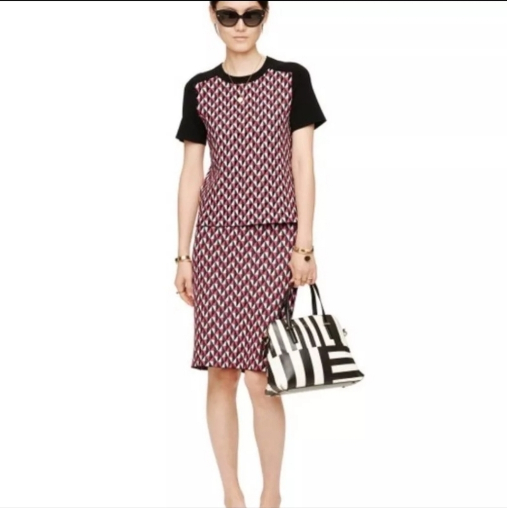 NWOT Kate Spade Knit Flying Kites Top & Pencil Skirt Top-XS Skirt- Small